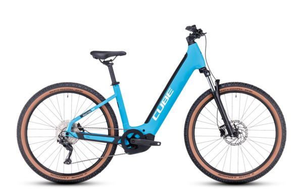 Bicicleta electrica Cube Reaction Hybrid ONE 500 skyblue´n´white Easy Entry