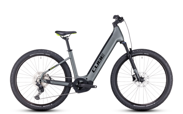 Bicicleta electrica CUBE REACTION Hybrid Pro 750 flashgrey´n´green