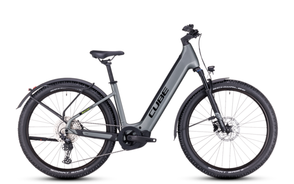 Bicicleta electrica Cube Reaction Hybrid Pro 750 Allroad flashgrey´n´green Easy Entry
