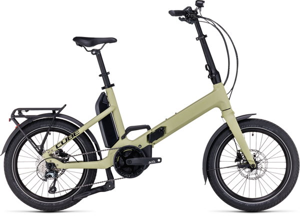 Bicicleta electrica Cube Fold Sport Hybrid 500 green´n´black