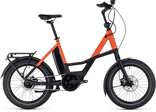 Bicicleta electrica Cube Compact Hybrid 500 black´n´sparkorange