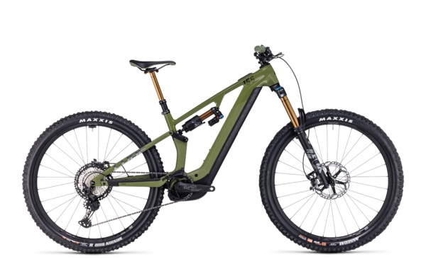 Bicicleta electrica CUBE STEREO  Hybrid ONE55 C:68X TM 750 29 olive´n´chrome